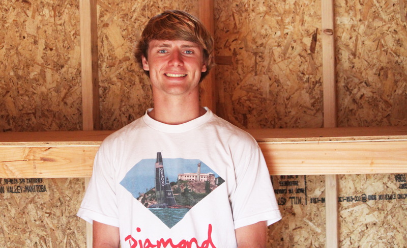 Stephen Taylor, a junior,  built a shed for the  Bear River Football program. Photo by Jared Pittsley