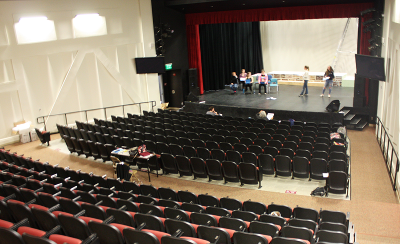 Students rehearse for Bear Rivers upcoming production of Our Town. Photo by Annabelle Owyoung