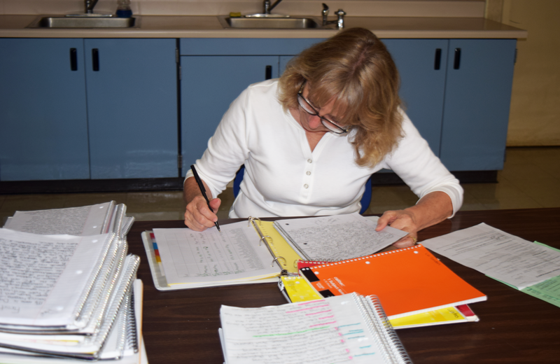 English Teacher Sherlyn Reafsnyder has taught freshmen English 1X for the last two years. Photo by Morgan Ham