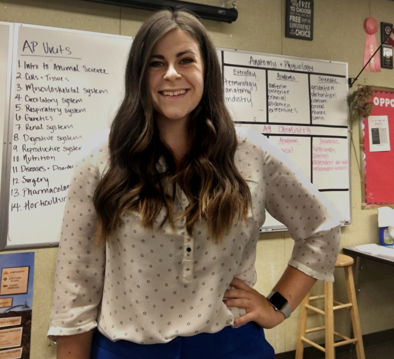 Holly Hockett, one of the newest teachers welcomed into the agriculture program, is optimistic about this school year. Courtesy Photo