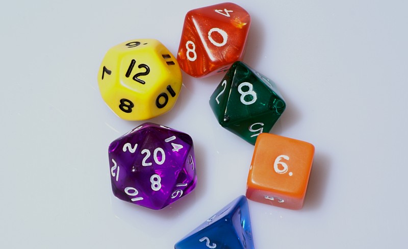 Dice are an important factor in determining outcomes of events in D&D.  Courtesy Photo