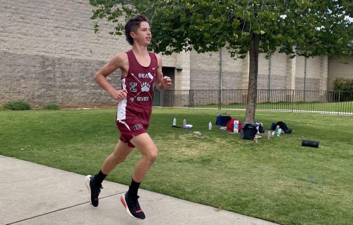 Freshman Robbie Davidson competed in the Colfax league meet and earned a first place. Courtesy photo