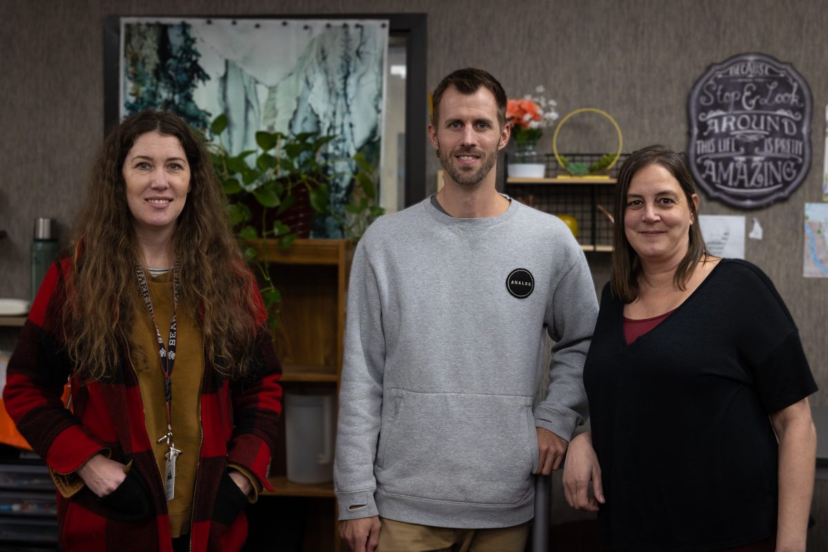 From left, Kali McCormick, Ryan Taylor and Desiree Cain are the backbone of Bear Rivers Special Ed department.