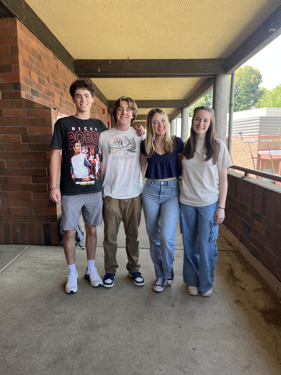 New ASB Cabinet officers Austin Mertens, Evan Rabo, Lucy Rantz and Gabby Gerster.