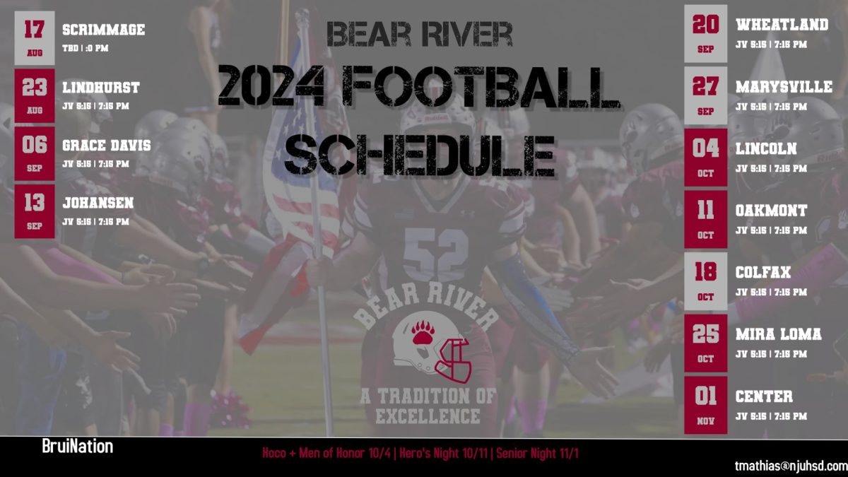 2024 Bear River Football Schedule