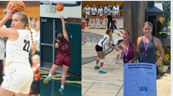 Emma Coley plays basketball, volleyball and tennis for Bear River.