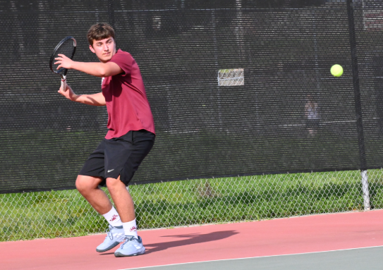 Liam Coley going for a backhand