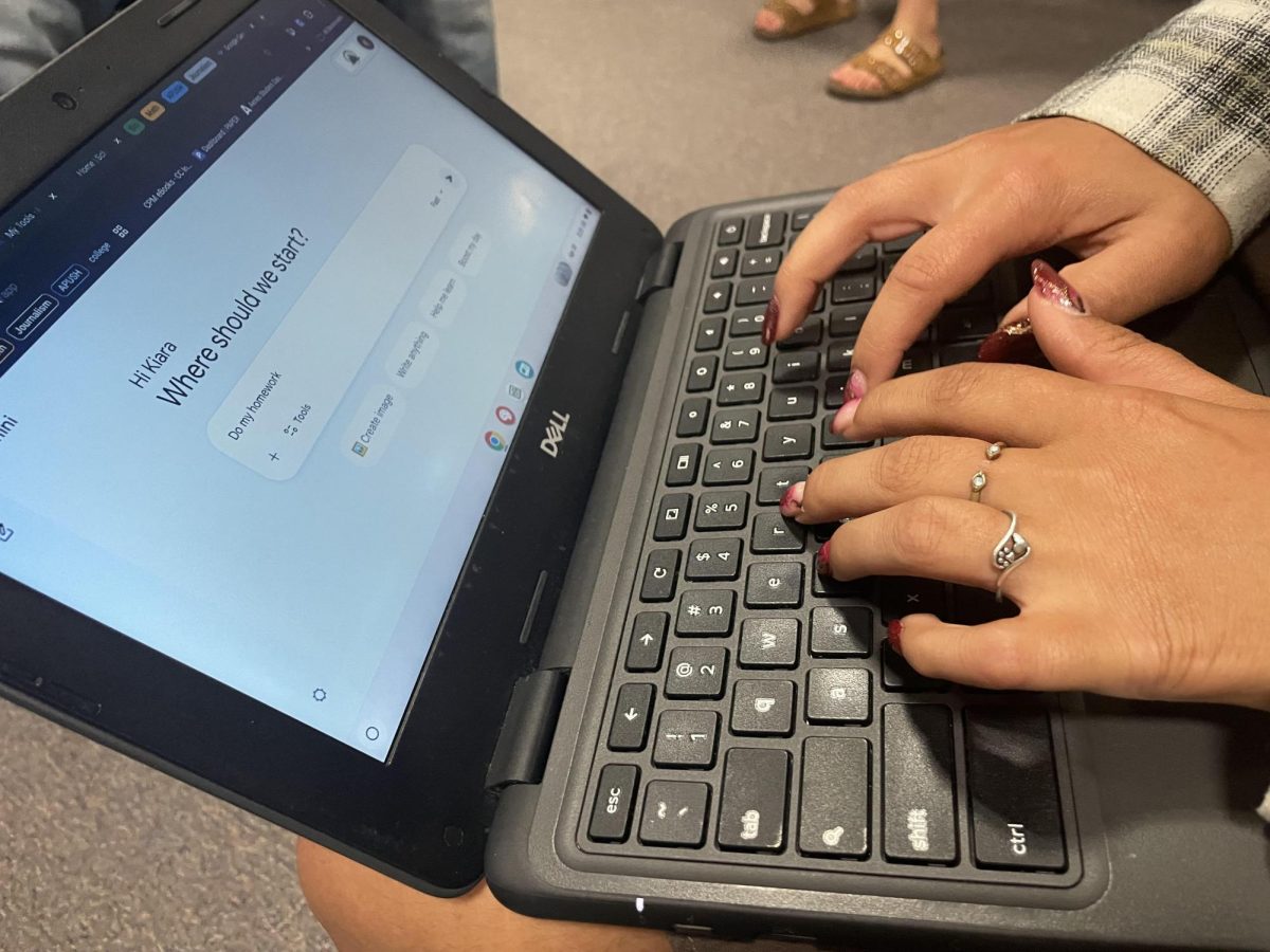 Here is a student using Google Gemini to do their school work 